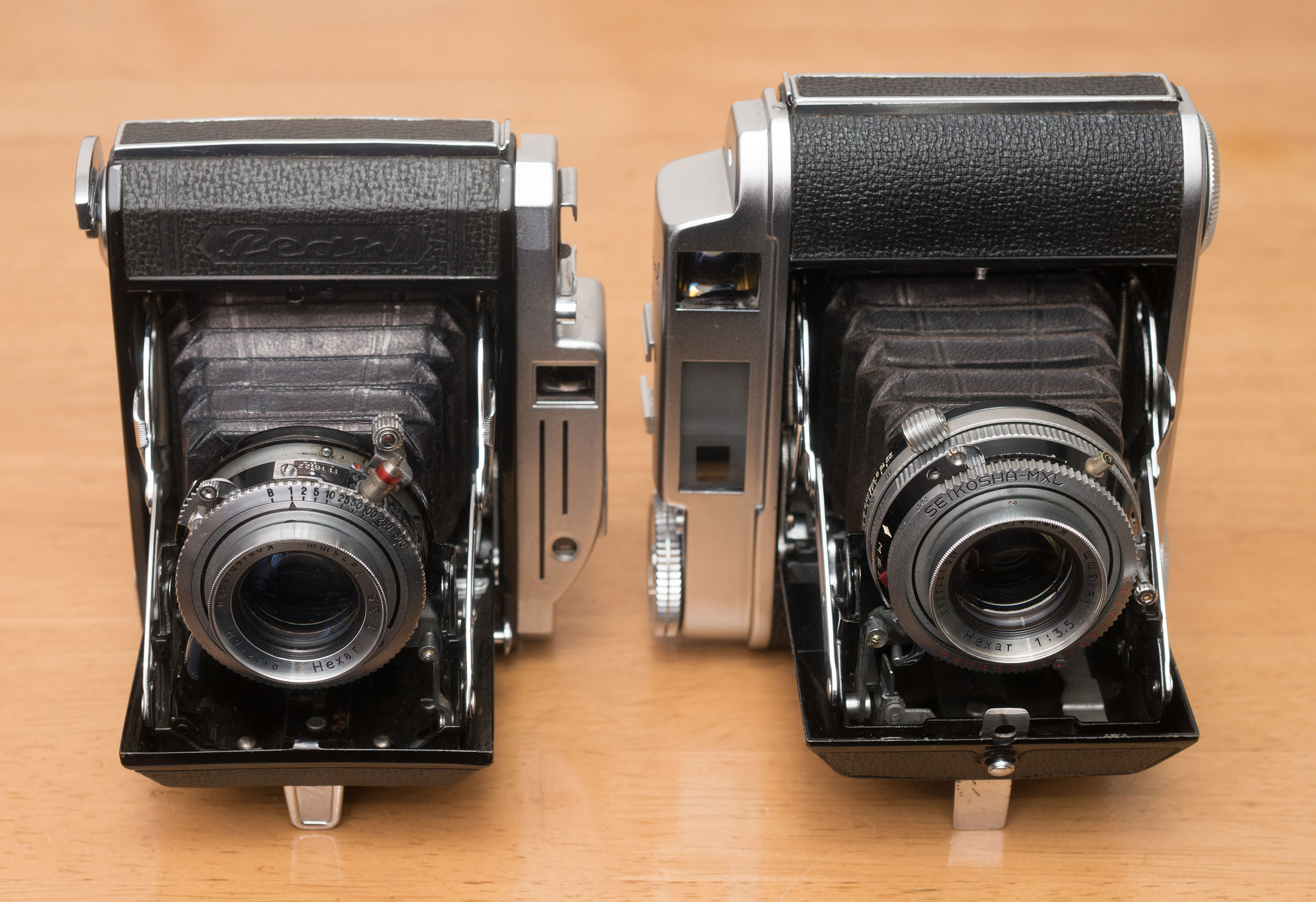 Pearl II 75mm/f4.5 小西六　撮例あり　中判蛇腹カメラ　セミ判